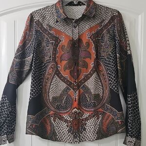 Multicolor Patterned Long Sleeve Shirt